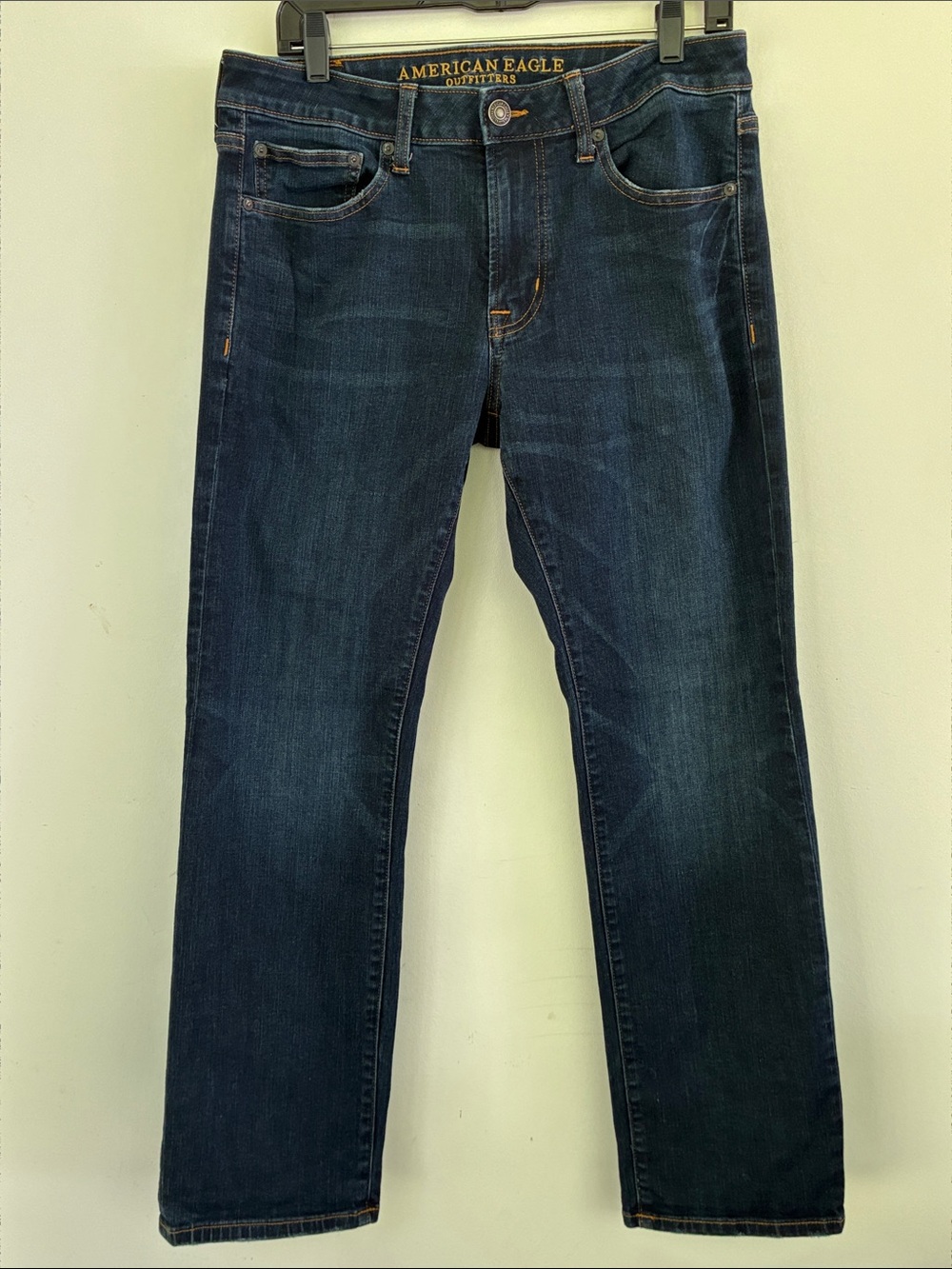 American Eagle Outfitters Men’s Dark Indigo Straight Jeans 32x30